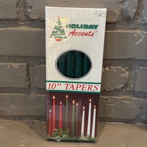 VTG NIB Holiday Accents 10" Tapers Box of 12‎